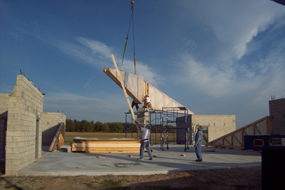 Quad hangar construction